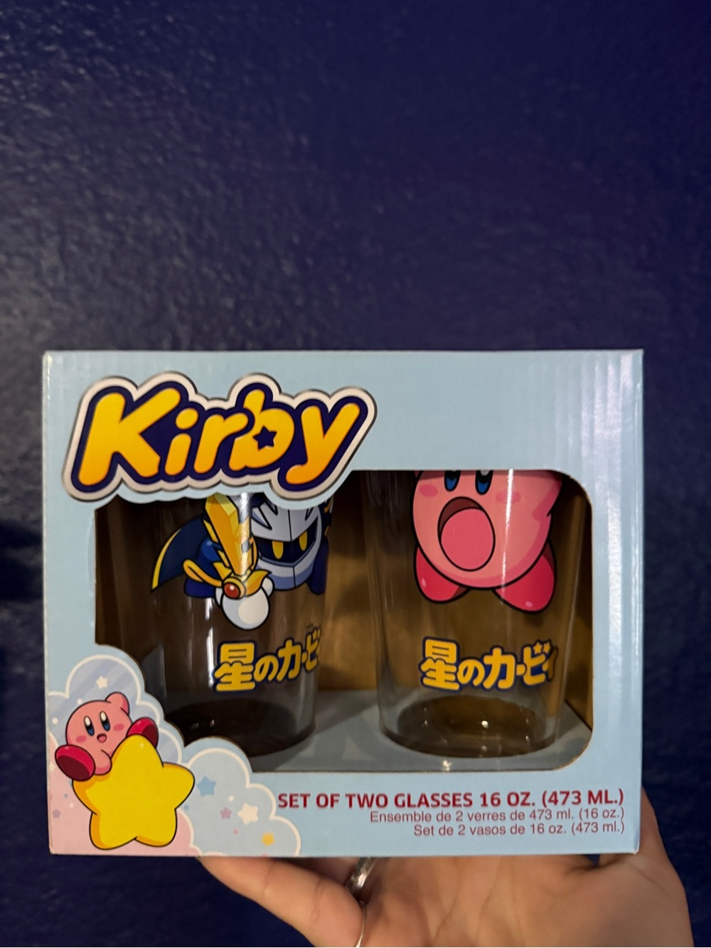 Kirby Glass Set - Kirby and Meta Knight Design